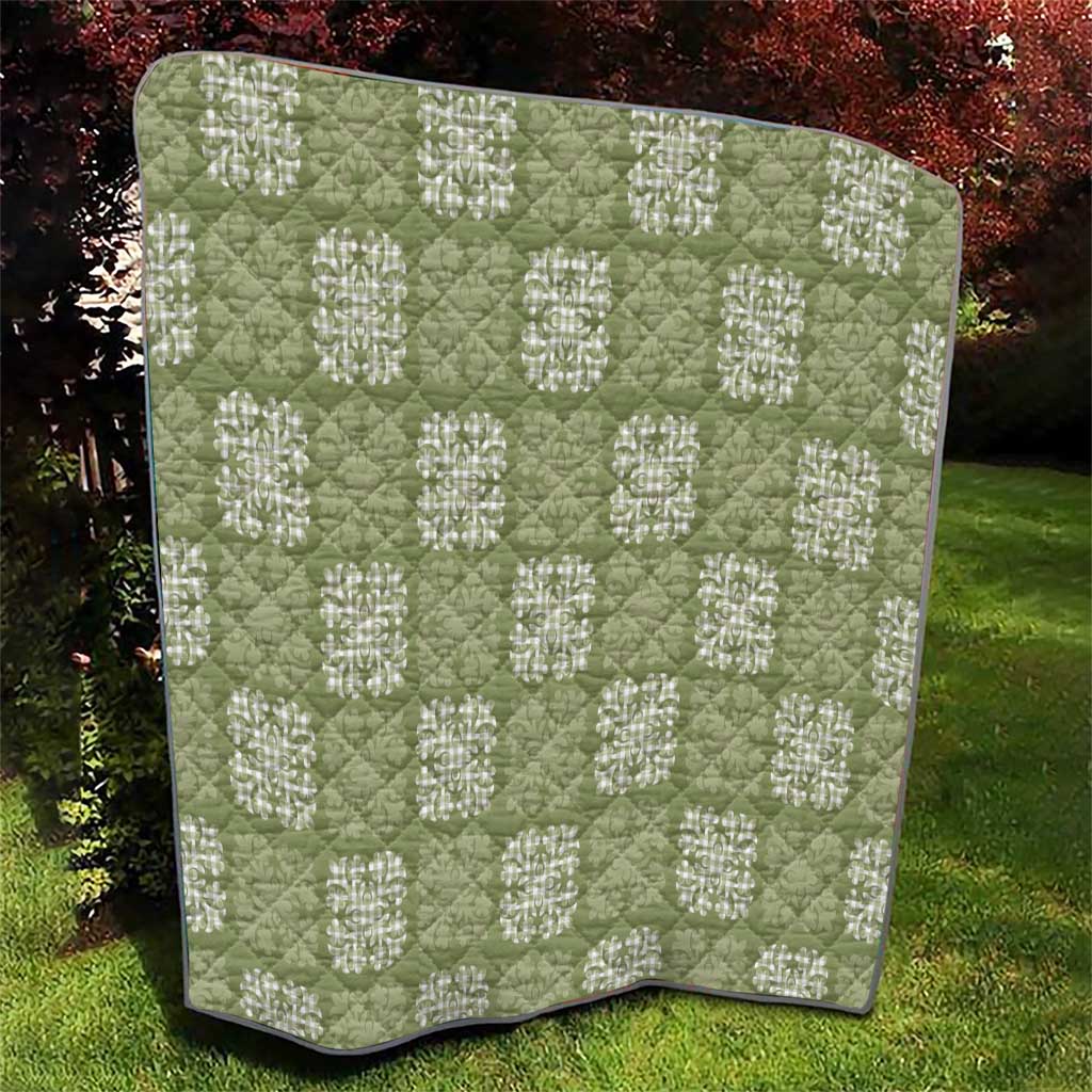 Vesuvian Green Palaka Quilt Hawaii Quilt Traditional Hawaii-plaid Pattern - Polynesian Pride