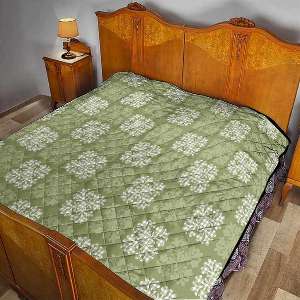 Vesuvian Green Palaka Quilt Hawaii Quilt Traditional Hawaii-plaid Pattern - Polynesian Pride