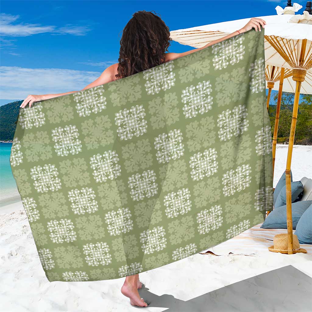 Vesuvian Green Palaka Quilt Hawaii Sarong Traditional Hawaii-plaid Pattern - Polynesian Pride