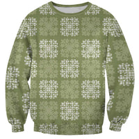 Vesuvian Green Palaka Quilt Hawaii Sweatshirt Traditional Hawaii-plaid Pattern LT14 Unisex Vesuvian Green - Polynesian Pride