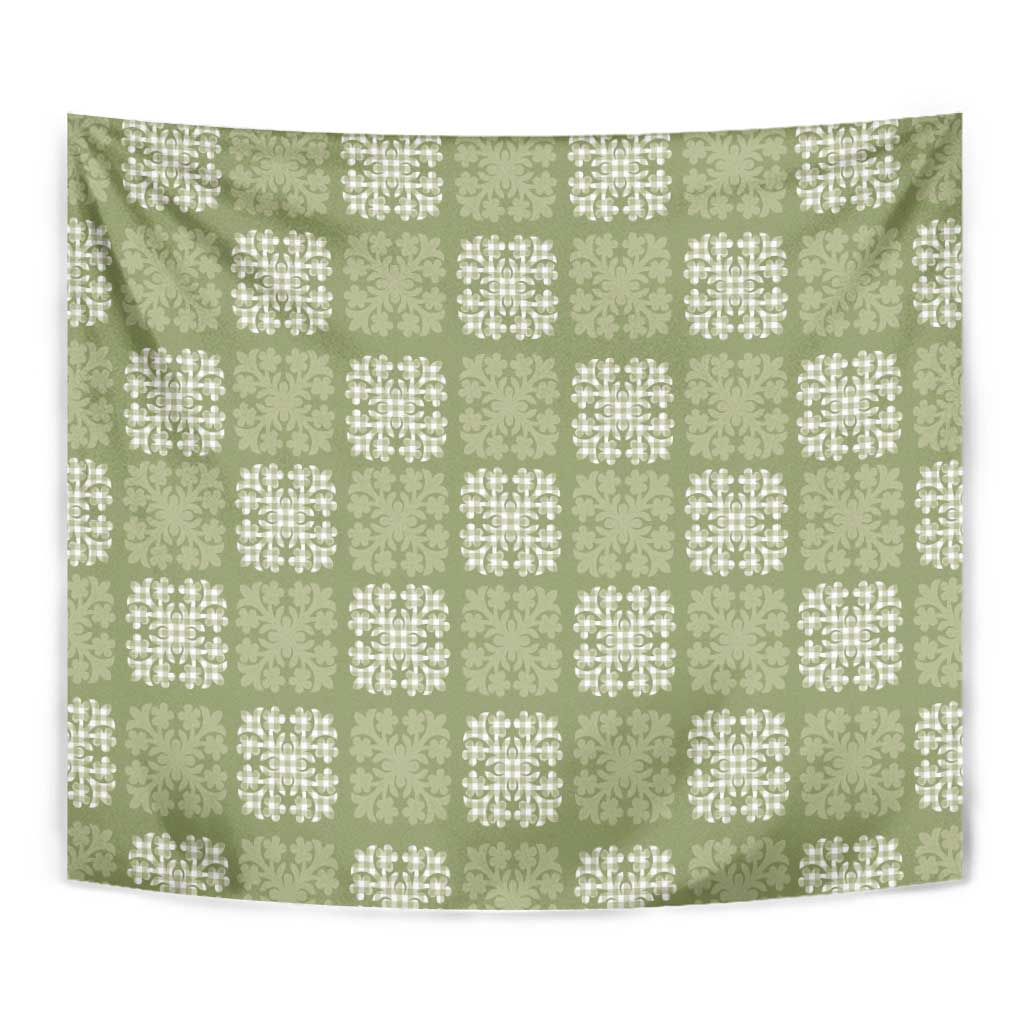 Vesuvian Green Palaka Quilt Hawaii Tapestry Traditional Hawaii-plaid Pattern LT14 - Polynesian Pride