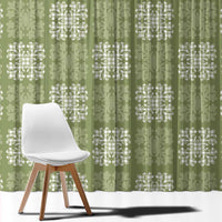 Vesuvian Green Palaka Quilt Hawaii Window Curtain Traditional Hawaii-plaid Pattern LT14 - Polynesian Pride