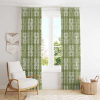 Vesuvian Green Palaka Quilt Hawaii Window Curtain Traditional Hawaii-plaid Pattern LT14 - Polynesian Pride