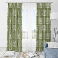 Vesuvian Green Palaka Quilt Hawaii Window Curtain Traditional Hawaii-plaid Pattern LT14 - Polynesian Pride