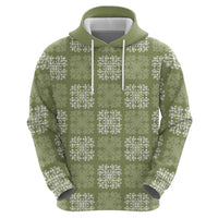 Vesuvian Green Palaka Quilt Hawaii Zip Hoodie Traditional Hawaii-plaid Pattern - Polynesian Pride