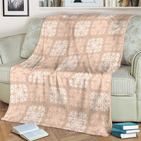 Beige Palaka Quilt Hawaii Blanket Traditional Hawaii-plaid Pattern - Polynesian Pride