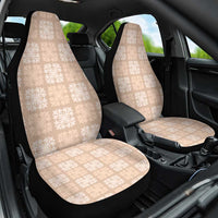 Beige Palaka Quilt Hawaii Car Seat Cover Traditional Hawaii-plaid Pattern - Polynesian Pride