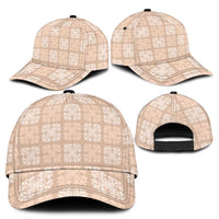 Beige Palaka Quilt Hawaii Classic Cap Traditional Hawaii-plaid Pattern - Polynesian Pride