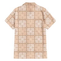 Beige Palaka Quilt Hawaii Family Matching Puletasi and Hawaiian Shirt Traditional Hawaii-plaid Pattern LT14 - Polynesian Pride