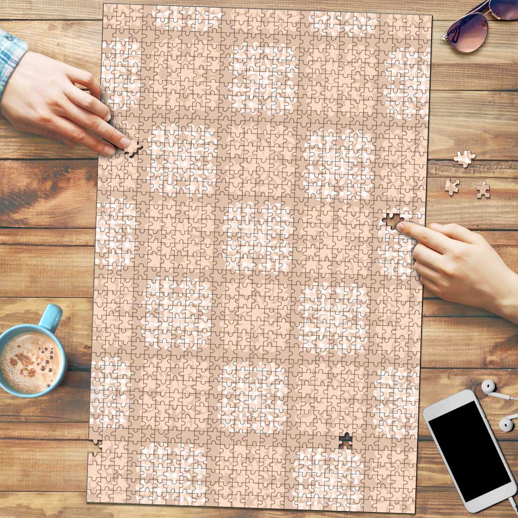 Beige Palaka Quilt Hawaii Puzzle Traditional Hawaii-plaid Pattern LT14 Beige - Polynesian Pride