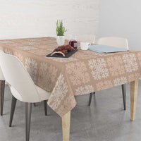 Beige Palaka Quilt Hawaii Tablecloth Traditional Hawaii-plaid Pattern - Polynesian Pride
