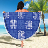 Royal Blue Palaka Quilt Hawaii Beach Blanket Traditional Hawaii-plaid Pattern - Polynesian Pride