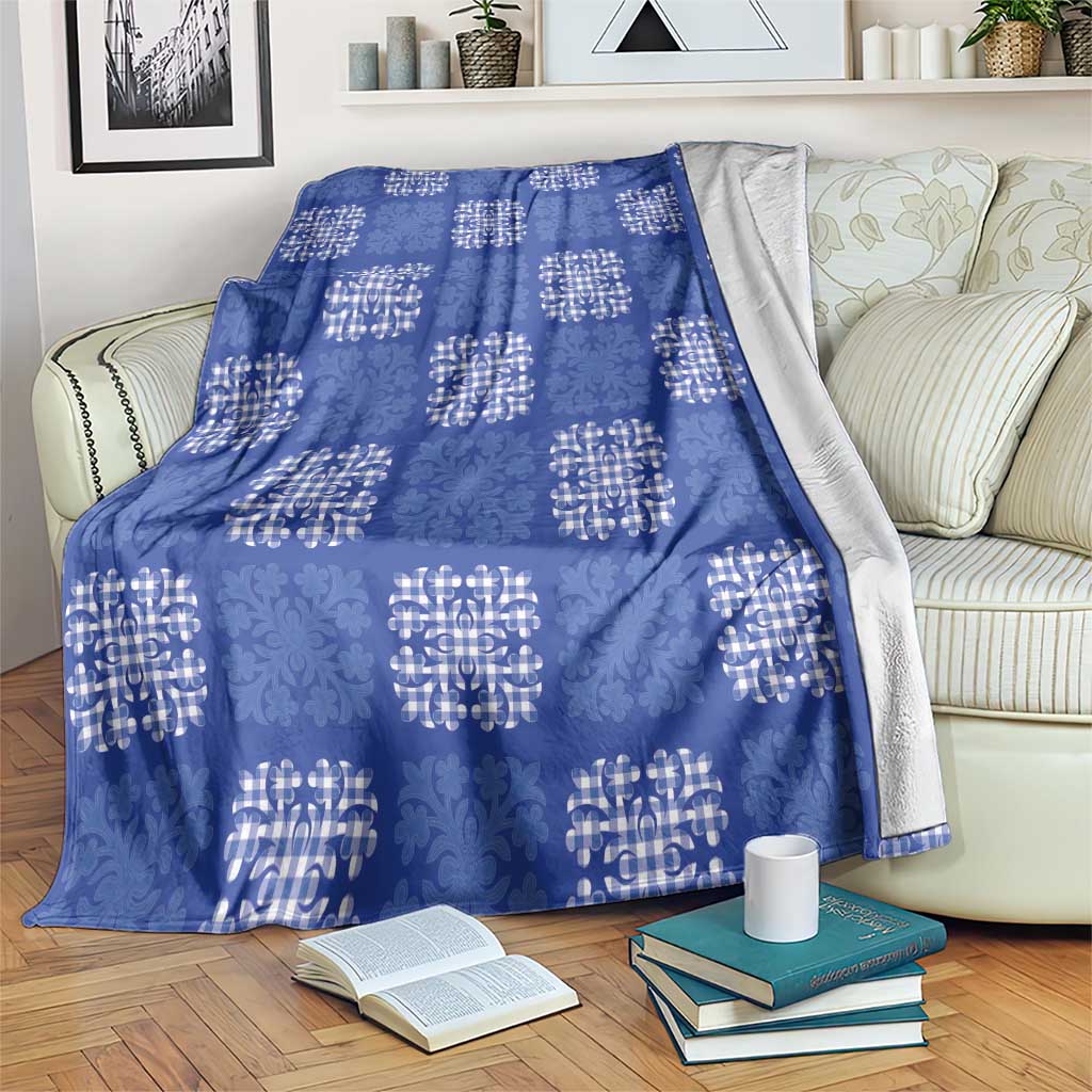 Royal Blue Palaka Quilt Hawaii Blanket Traditional Hawaii-plaid Pattern - Polynesian Pride
