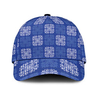 Royal Blue Palaka Quilt Hawaii Classic Cap Traditional Hawaii-plaid Pattern - Polynesian Pride