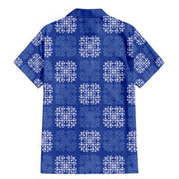 Royal Blue Palaka Quilt Hawaii Family Matching Mermaid Dress and Hawaiian Shirt Traditional Hawaii-plaid Pattern - Polynesian Pride