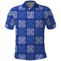 Royal Blue Palaka Quilt Hawaii Polo Shirt Traditional Hawaii-plaid Pattern - Polynesian Pride