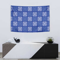 Royal Blue Palaka Quilt Hawaii Tapestry Traditional Hawaii-plaid Pattern LT14 - Polynesian Pride