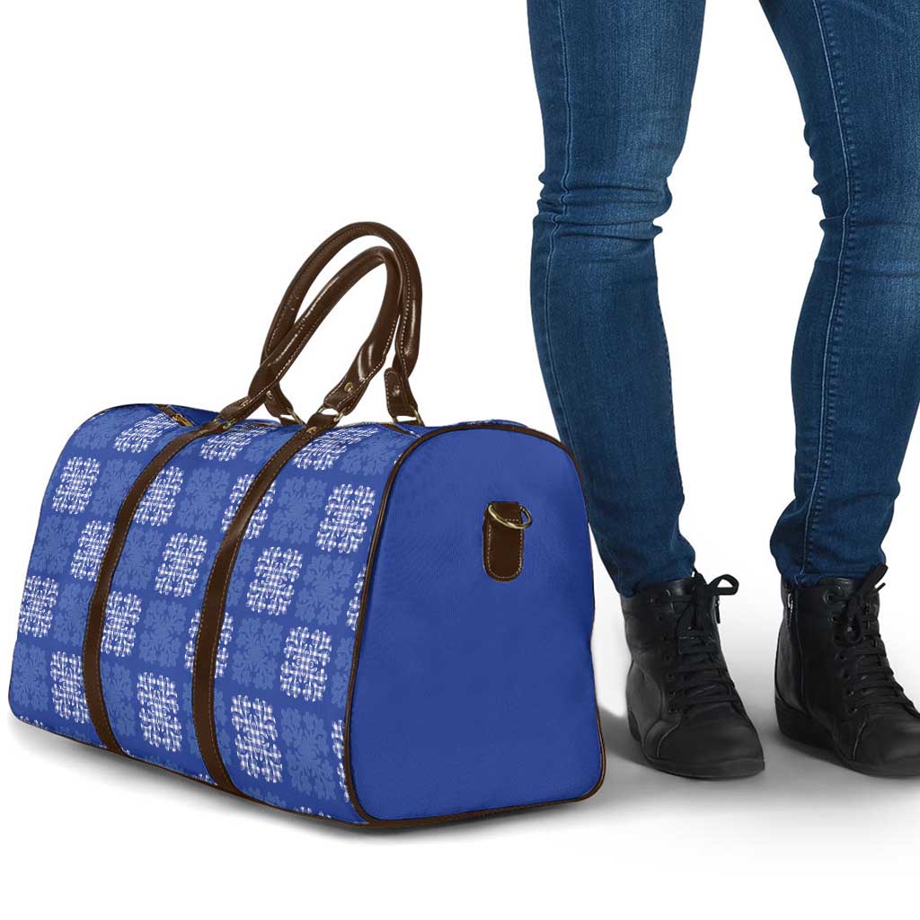 Royal Blue Palaka Quilt Hawaii Travel Bag Traditional Hawaii-plaid Pattern - Polynesian Pride