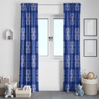 Royal Blue Palaka Quilt Hawaii Window Curtain Traditional Hawaii-plaid Pattern LT14 - Polynesian Pride