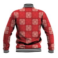 Red Palaka Quilt Hawaii Baseball Jacket Traditional Hawaii-plaid Pattern LT14 - Polynesian Pride