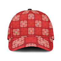 Red Palaka Quilt Hawaii Classic Cap Traditional Hawaii-plaid Pattern - Polynesian Pride