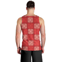 Red Palaka Quilt Hawaii Men Tank Top Traditional Hawaii-plaid Pattern - Polynesian Pride