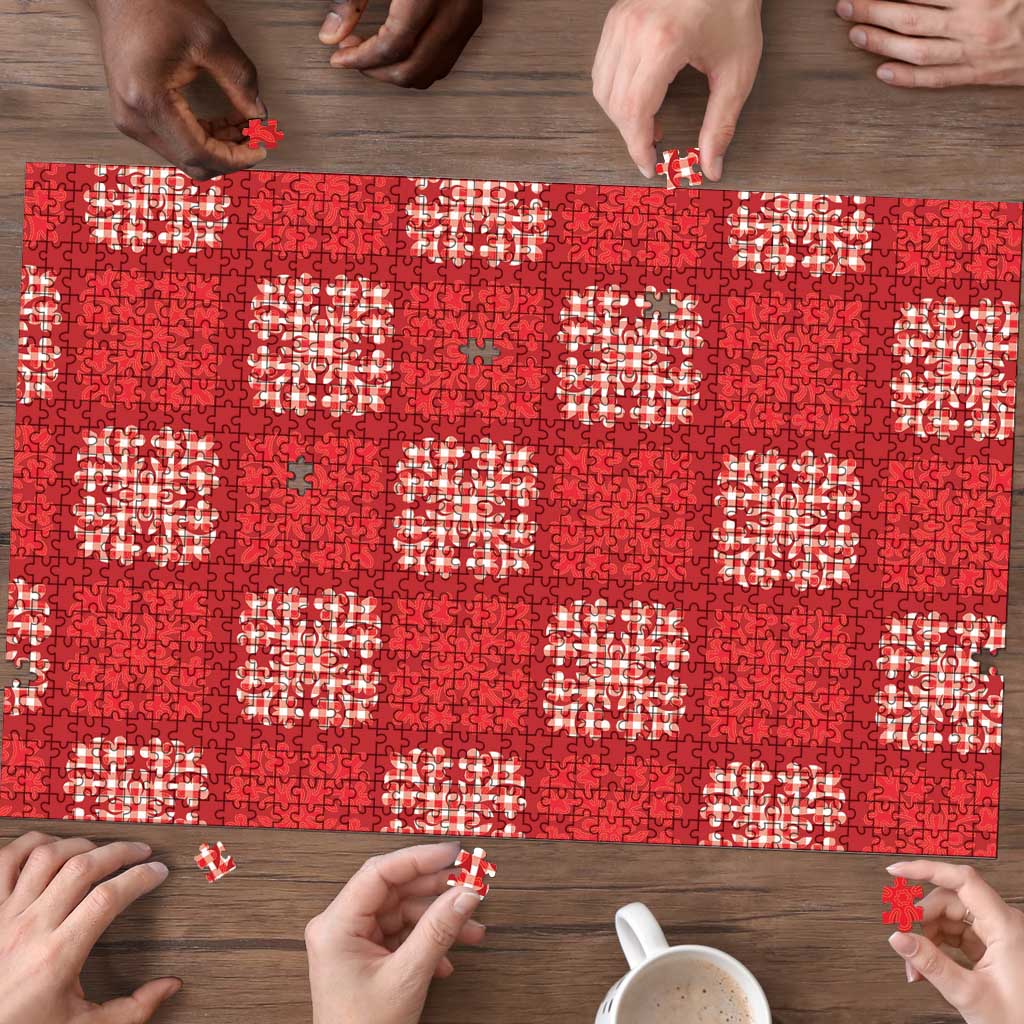 Red Palaka Quilt Hawaii Puzzle Traditional Hawaii-plaid Pattern LT14 - Polynesian Pride
