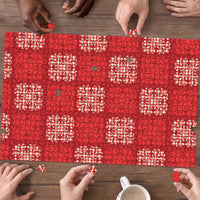 Red Palaka Quilt Hawaii Puzzle Traditional Hawaii-plaid Pattern LT14 - Polynesian Pride