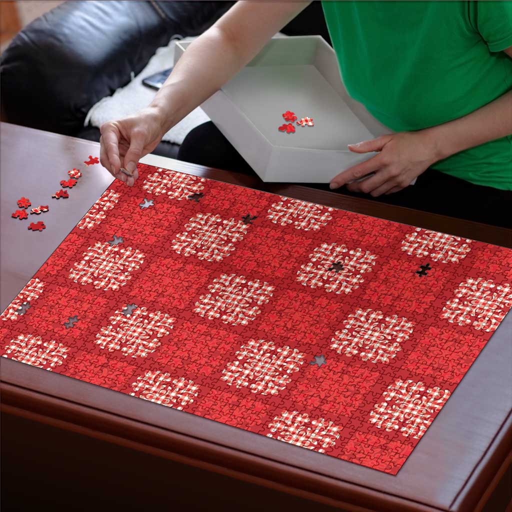 Red Palaka Quilt Hawaii Puzzle Traditional Hawaii-plaid Pattern LT14 - Polynesian Pride