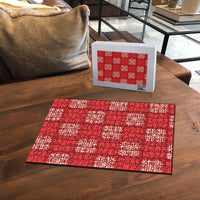 Red Palaka Quilt Hawaii Puzzle Traditional Hawaii-plaid Pattern LT14 - Polynesian Pride