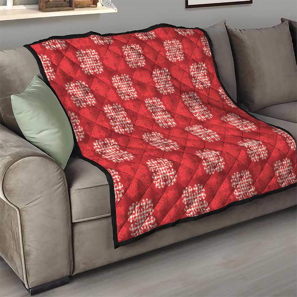 Red Palaka Quilt Hawaii Quilt Traditional Hawaii-plaid Pattern - Polynesian Pride