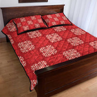 Red Palaka Quilt Hawaii Quilt Bed Set Traditional Hawaii-plaid Pattern - Polynesian Pride