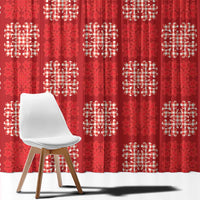 Red Palaka Quilt Hawaii Window Curtain Traditional Hawaii-plaid Pattern LT14 - Polynesian Pride