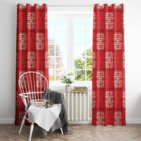 Red Palaka Quilt Hawaii Window Curtain Traditional Hawaii-plaid Pattern LT14 - Polynesian Pride