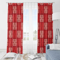 Red Palaka Quilt Hawaii Window Curtain Traditional Hawaii-plaid Pattern LT14 - Polynesian Pride