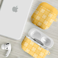 Yellow Palaka Quilt Hawaii AirPods Case Traditional Hawaii-plaid Pattern - Polynesian Pride