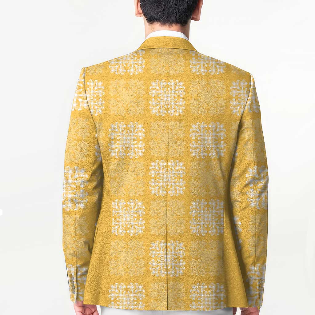 Yellow Palaka Quilt Hawaii Blazer Traditional Hawaii-plaid Pattern LT14 - Polynesian Pride
