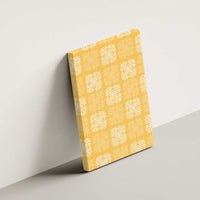 Yellow Palaka Quilt Hawaii Canvas Wall Art Traditional Hawaii-plaid Pattern - Polynesian Pride