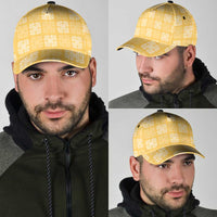 Yellow Palaka Quilt Hawaii Classic Cap Traditional Hawaii-plaid Pattern - Polynesian Pride