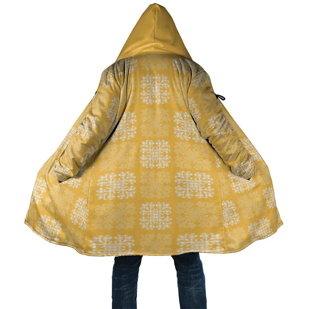 Yellow Palaka Quilt Hawaii Cloak Traditional Hawaii-plaid Pattern - Polynesian Pride