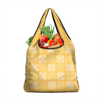 Yellow Palaka Quilt Hawaii Grocery Bag Traditional Hawaii-plaid Pattern LT14 1-pack One Size Yellow - Polynesian Pride