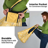 Yellow Palaka Quilt Hawaii Grocery Bag Traditional Hawaii-plaid Pattern LT14 - Polynesian Pride