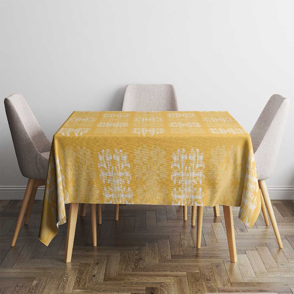 Yellow Palaka Quilt Hawaii Tablecloth Traditional Hawaii-plaid Pattern - Polynesian Pride