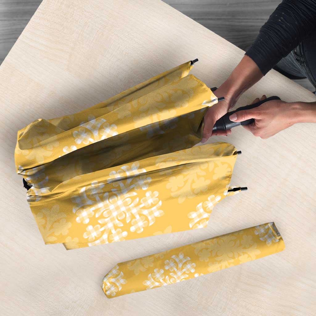 Yellow Palaka Quilt Hawaii Umbrella Traditional Hawaii-plaid Pattern LT14 - Polynesian Pride