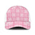 Pink Palaka Quilt Hawaii Baseball Net Cap Traditional Hawaii-plaid Pattern - Polynesian Pride
