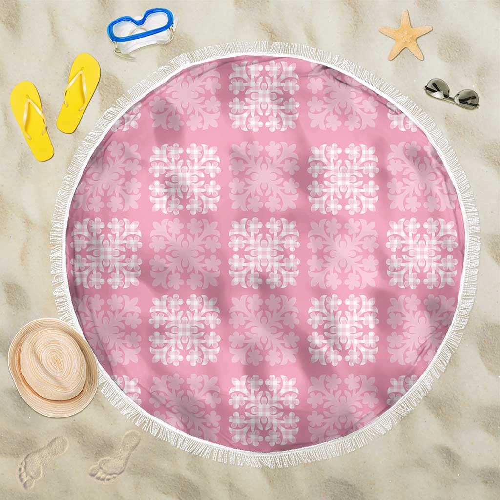 Pink Palaka Quilt Hawaii Beach Blanket Traditional Hawaii-plaid Pattern - Polynesian Pride