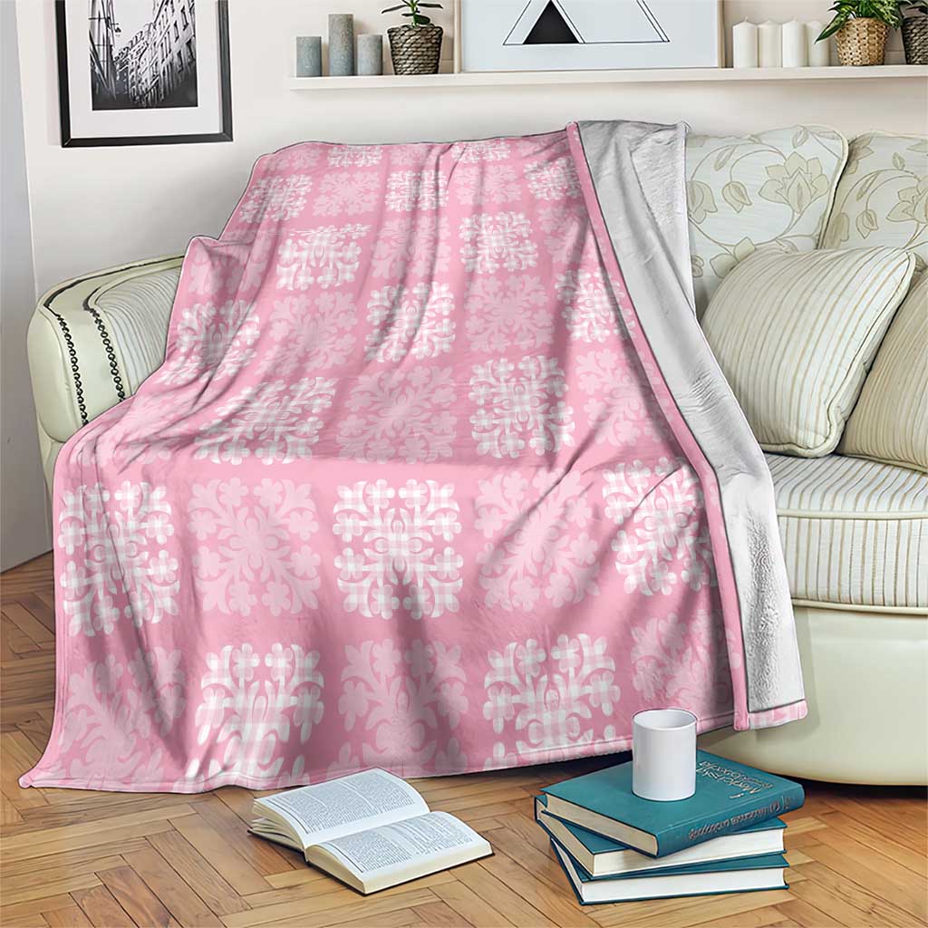 Pink Palaka Quilt Hawaii Blanket Traditional Hawaii-plaid Pattern - Polynesian Pride
