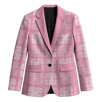 Pink Palaka Quilt Hawaii Blazer Traditional Hawaii-plaid Pattern LT14 Unisex Pink - Polynesian Pride