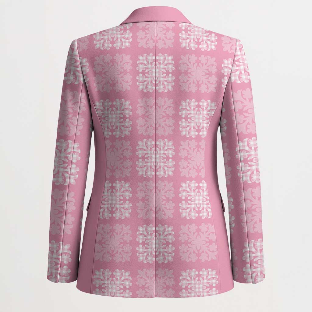 Pink Palaka Quilt Hawaii Blazer Traditional Hawaii-plaid Pattern LT14 - Polynesian Pride