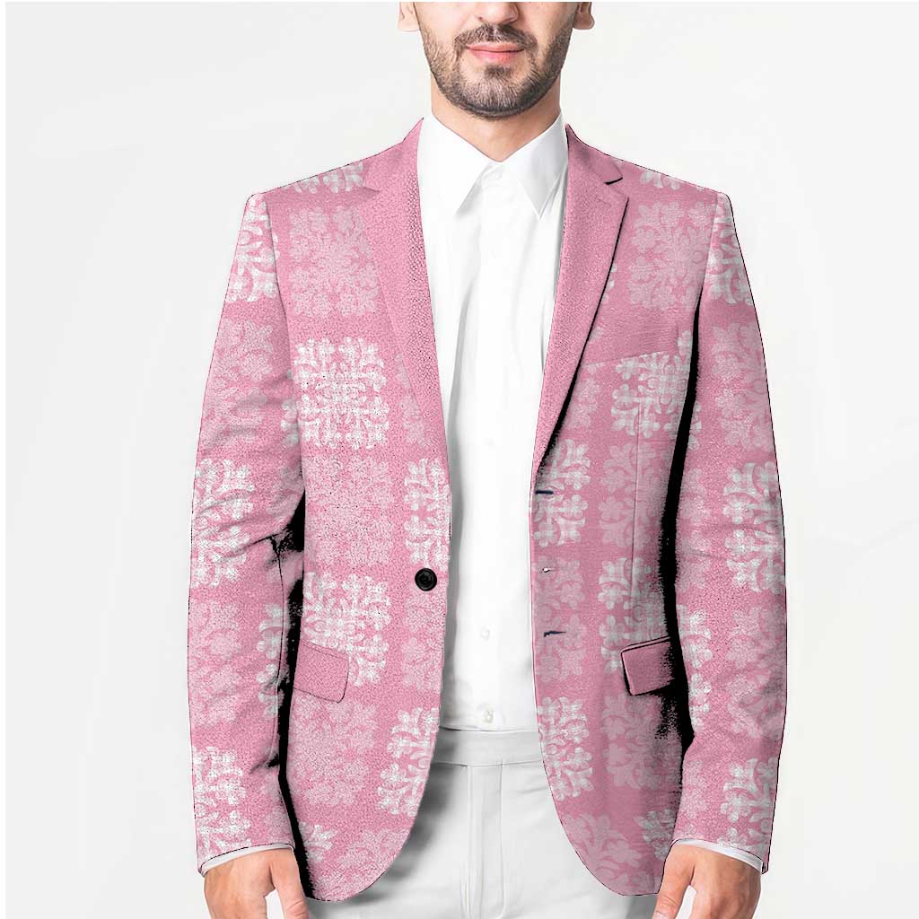Pink Palaka Quilt Hawaii Blazer Traditional Hawaii-plaid Pattern LT14 - Polynesian Pride